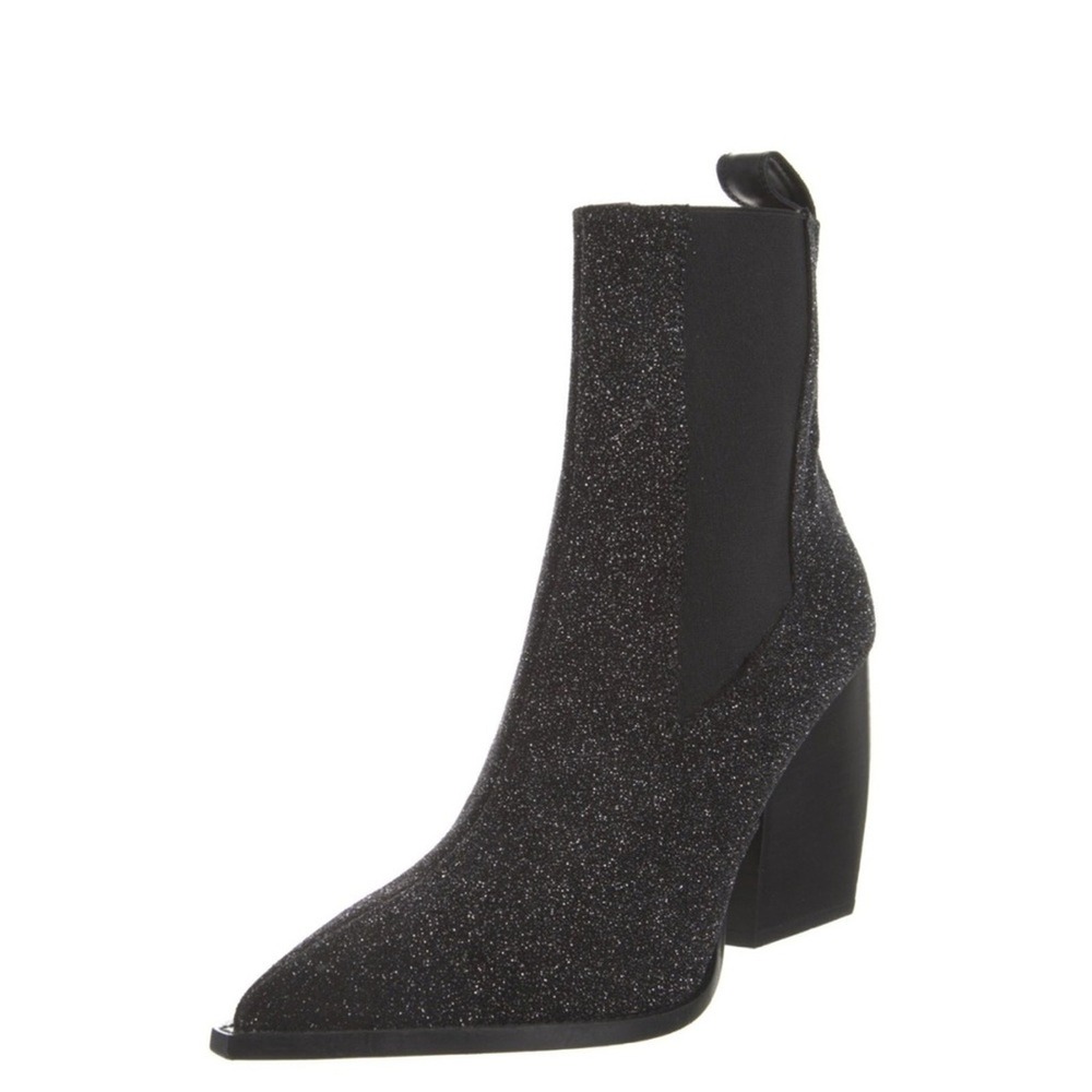 All Saints Ria Sparkle Glitter Leather Boots Black Womens Size 10 NEW - Picture 9 of 12
